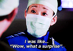 Cristina Yang Grey's Anatomy I was surprised GIF